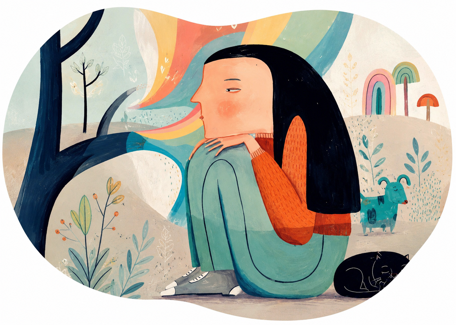 personas altamente sensibles ilustración